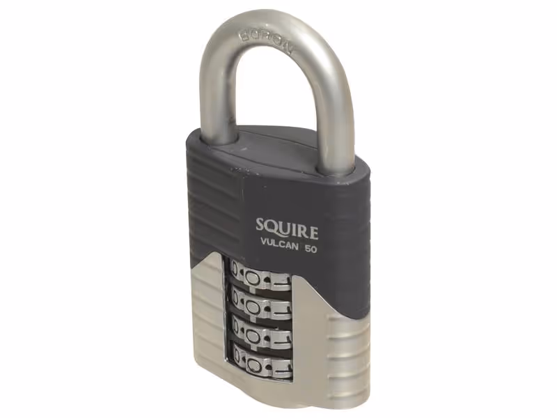 Squire 50 COMBI Cadenas à code, Largeur du corps: 50mm (Indice de sécurité: 5) - ref VULCANCOMBI50