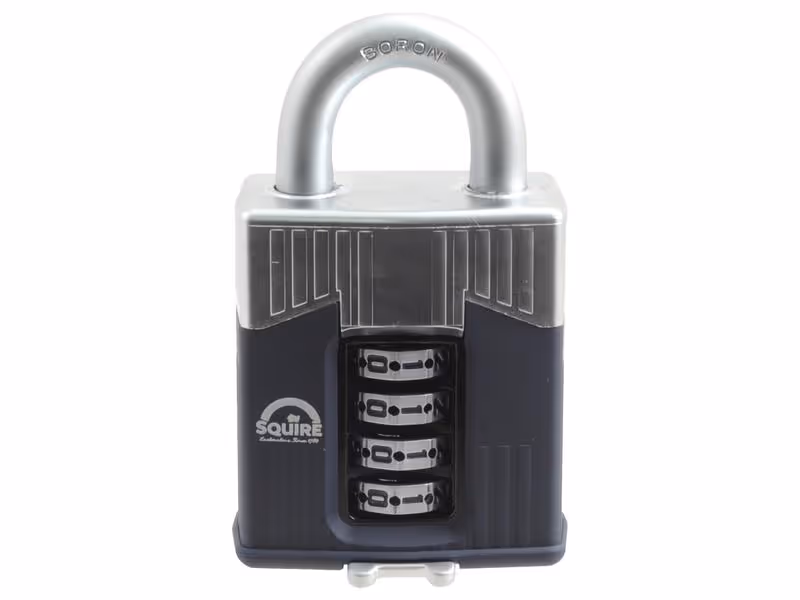 Squire 55 COMBI Cadenas à code, Largeur du corps: 55mm (Indice de sécurité: 7) - ref WARRIORCOMBI55