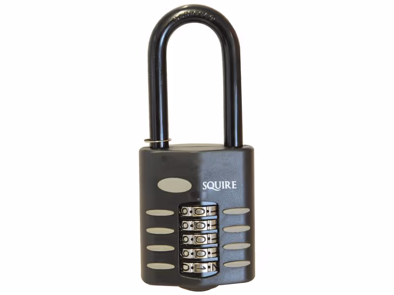 Squire Cadenas à combinaison CP à code modifiable - Aluminium, Largeur du corps: 60mm (Indice de sécurité: 6)