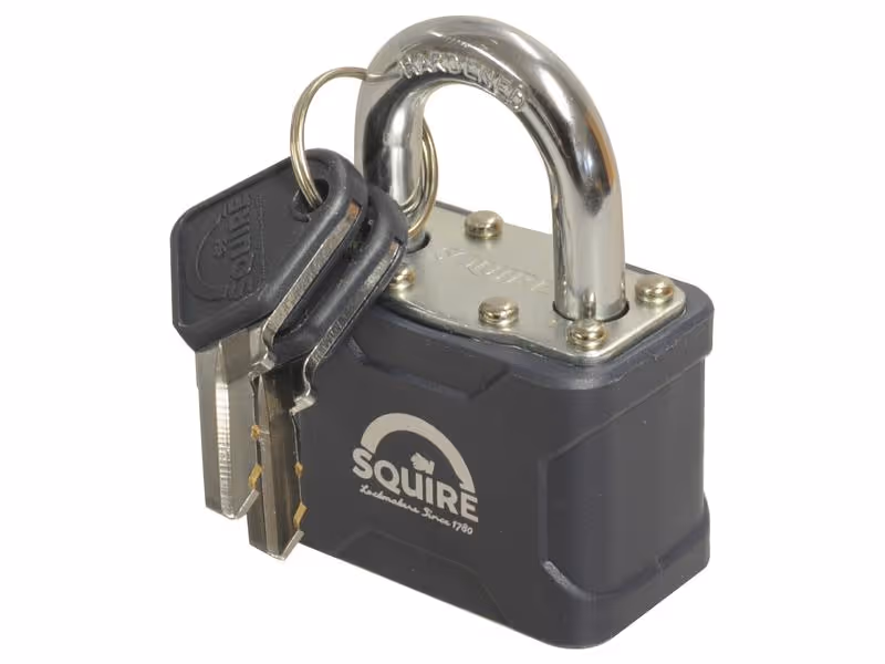 Squire Cadenas à goupille Stronglock - Clé maîtresse - Acier, Largeur du corps: 49mm (Indice de sécurité: 4)