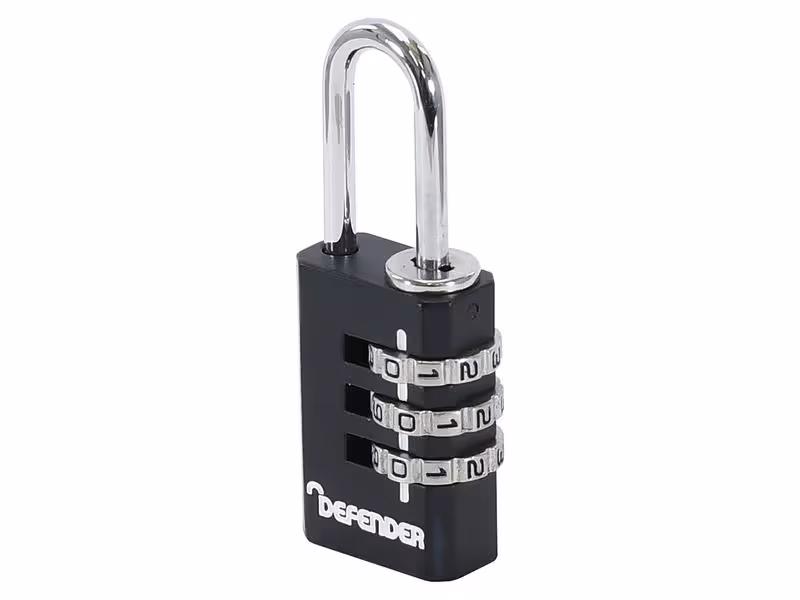 Squire Cadenas solide à combinaison code modifiable - Aluminium, Largeur du corps: 20mm (Indice de sécurité: 1)