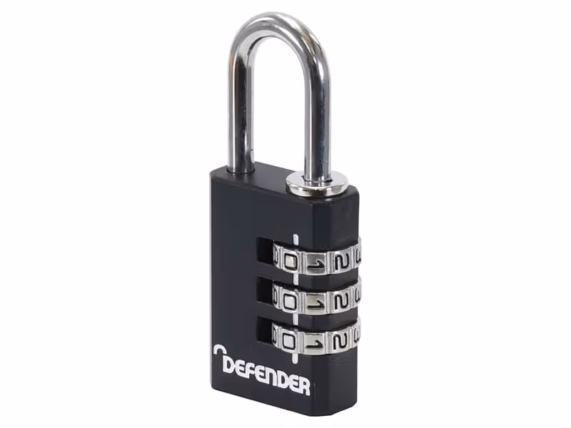 Squire Cadenas solide à combinaison code modifiable - Aluminium, Largeur du corps: 30mm (Indice de sécurité: 2)