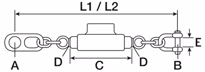 STABILISATEUR à chaîne L510/620mm