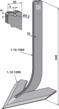 Steketee | Dent avec coeur de bineuse 140mm
