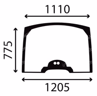 Pare brise Steyr supérieur 47450585 Origine