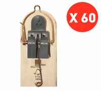 SUPERCAT - Tapette à souris en bois FSC - Présentoir de 60