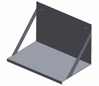 Support bidon inox fixe 51x33x33