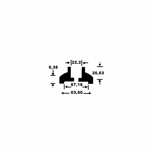 Support de lame a ergots  modele court ø interieur 22,2mm