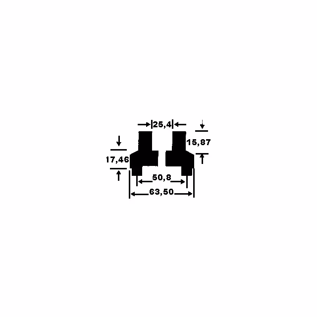Support de lame a ergots modele court ø interieur 25,4mm