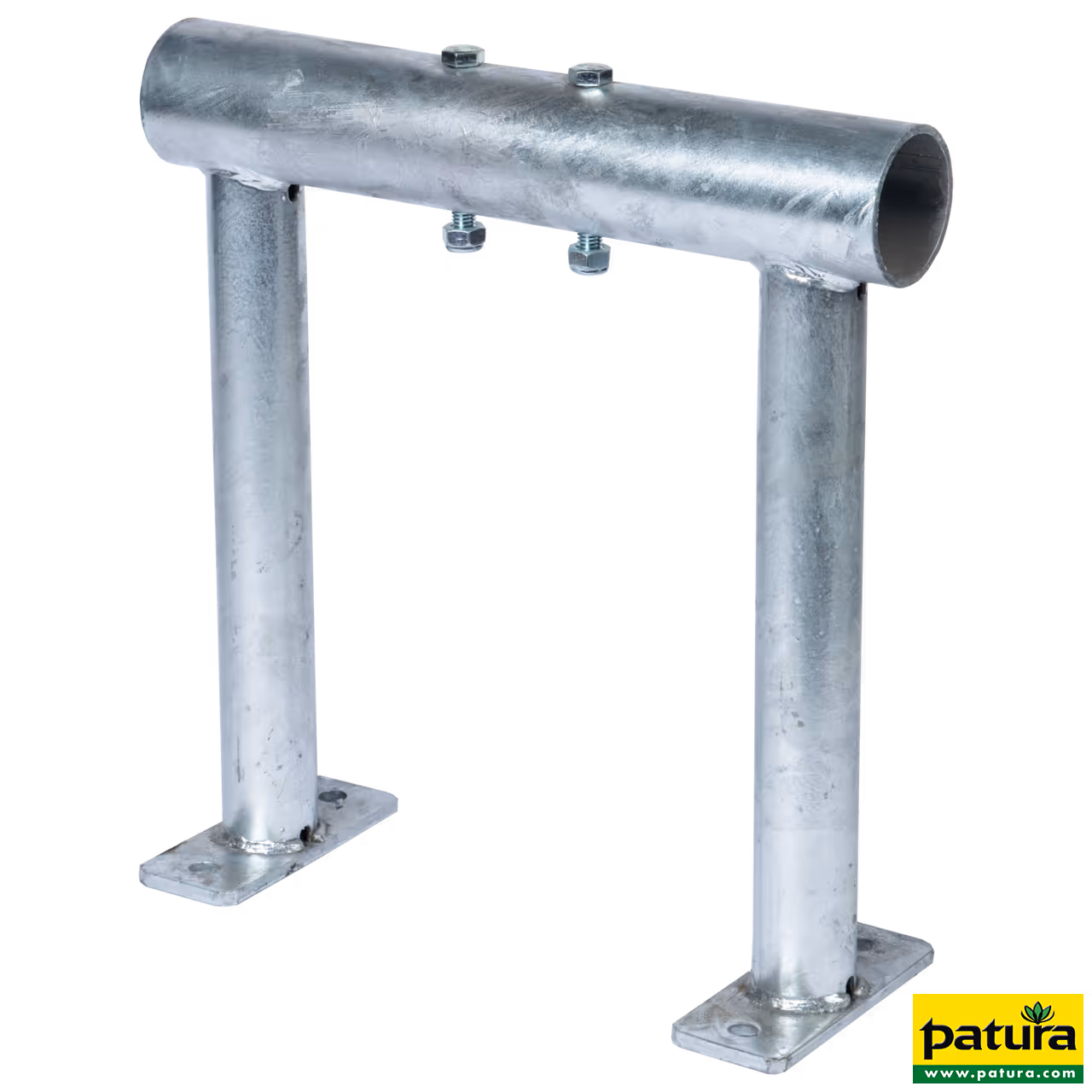 Support de montage pour sol paillé 400 x 420 mm, avec 2 vis de serrage