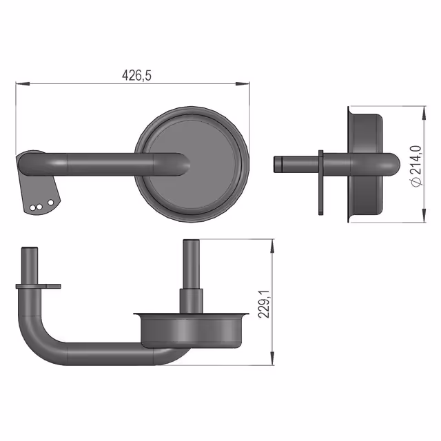 SUPPORT DE ROUE GAUCHE SIP425210011