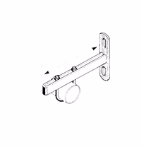 Support mural inox br l500 th