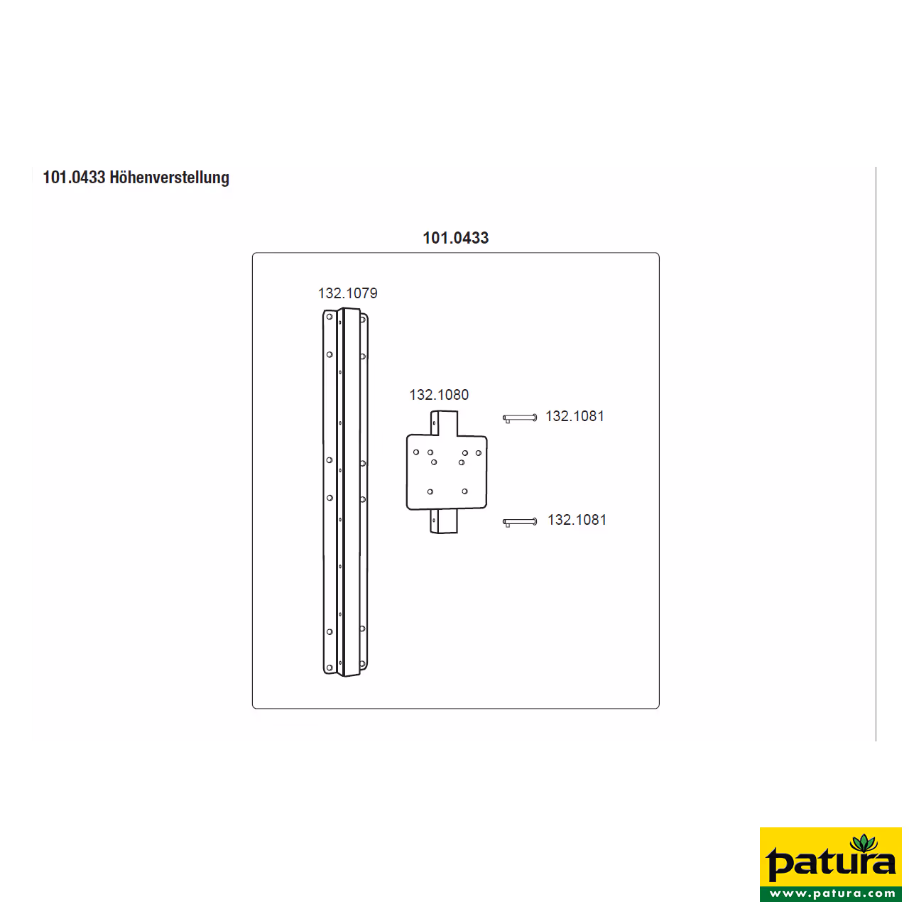 Support pour abreuvoirs Suevia réglable de 50 cm, 8 niveaux de fixation en inox