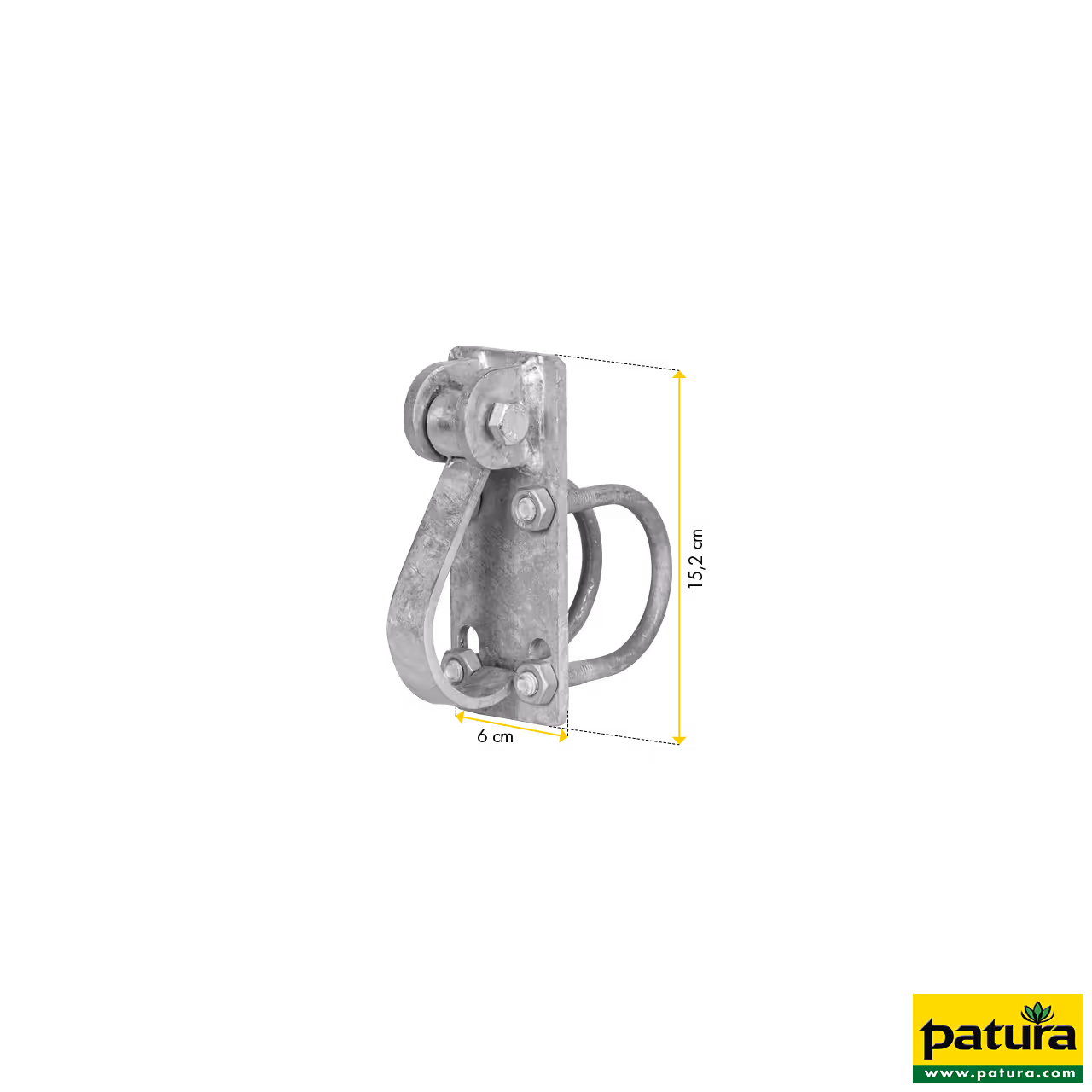Support pour barrière sur tube 60 mm