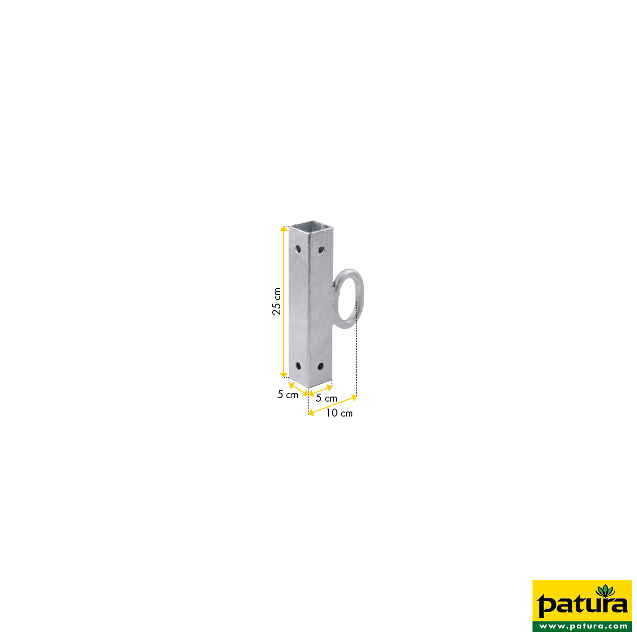 Support simple verrou pour barrière d'herbage