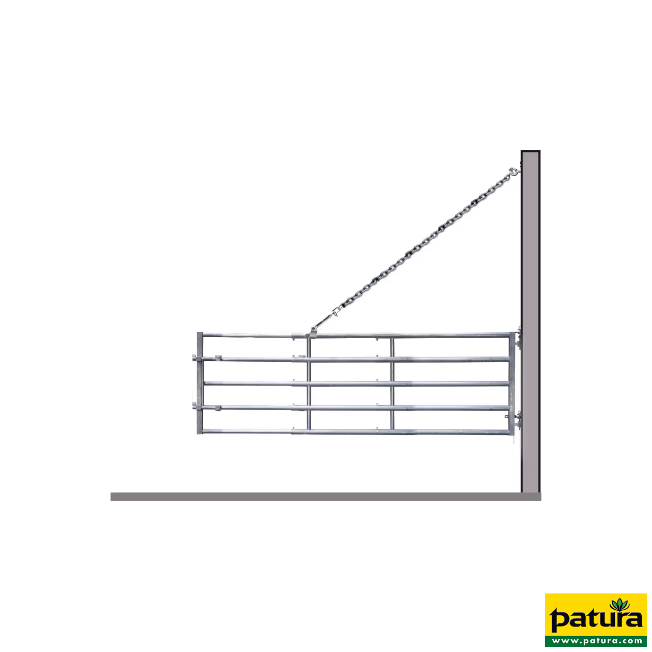 Suspension pour barrière avec chaine de 8 m, tendeur et manille