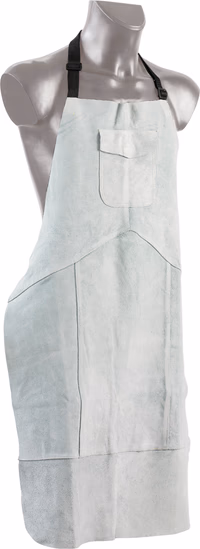 Tablier soudeur en croute 65x110-poche-lacet nylon-kevelar