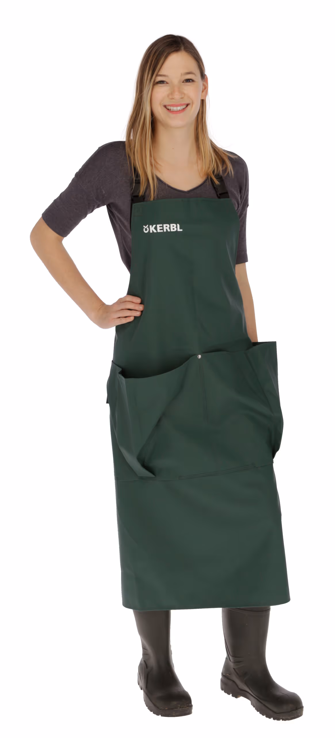 Tablier traite Premium vert, taille L, avec poches