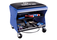 Tabouret de travail mobile avec étagères 