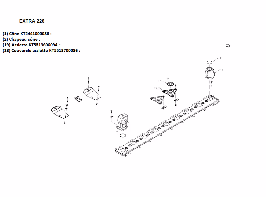 Tambour faucheuse Vicon 2441000086, KT2441000086 Origine