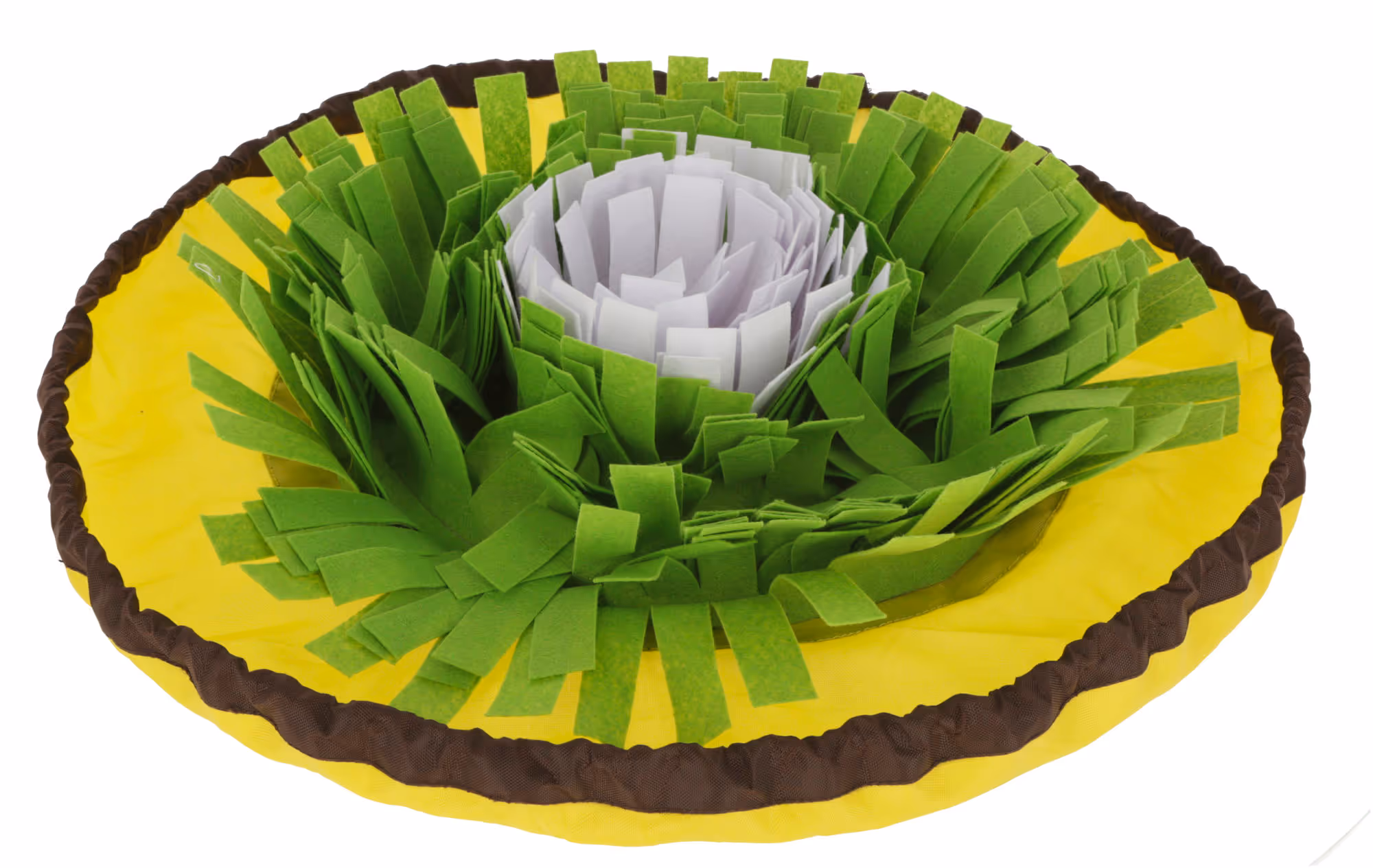 Tapis à renifler Bowl jaune/vert/blanc, Ø60cm