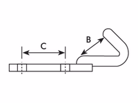Taquet de tension 140mm