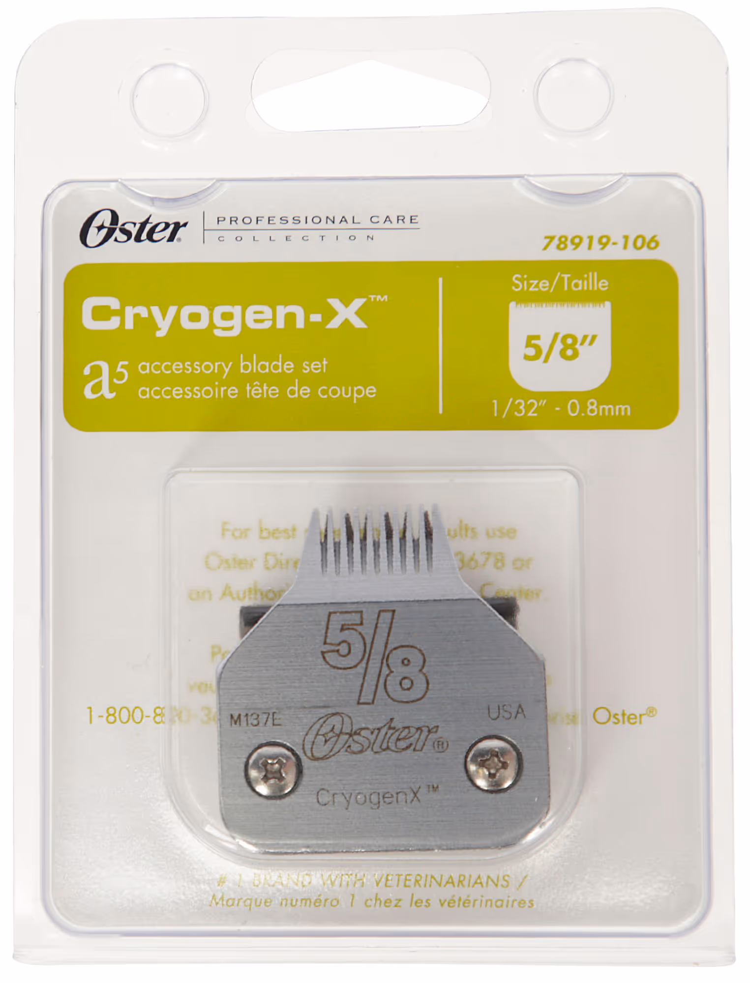 Tête de coupe Oster SnapOn 5/8, 0,8mm