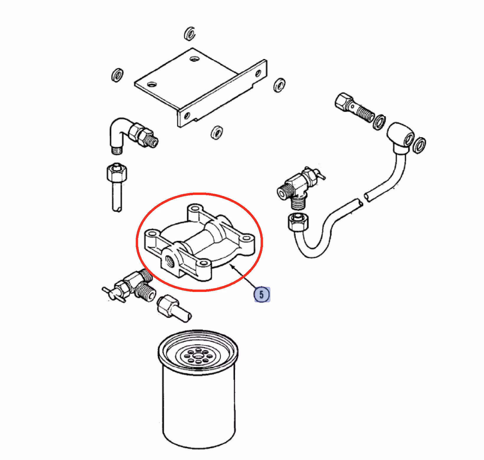 Tête de filtre à eau Case IH
