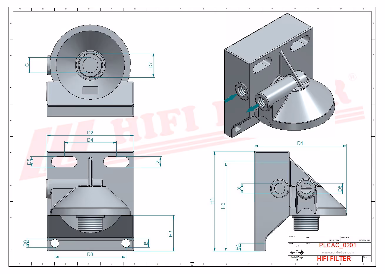 TETE DE FILTRE Hifi Filter MO 2201