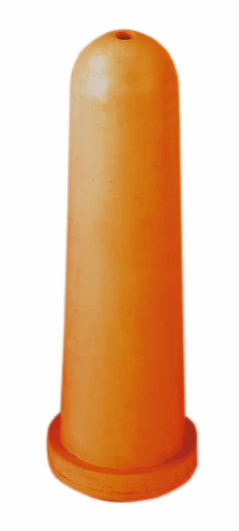 Tétine à veau caoutchouc 100mm perçage rond
