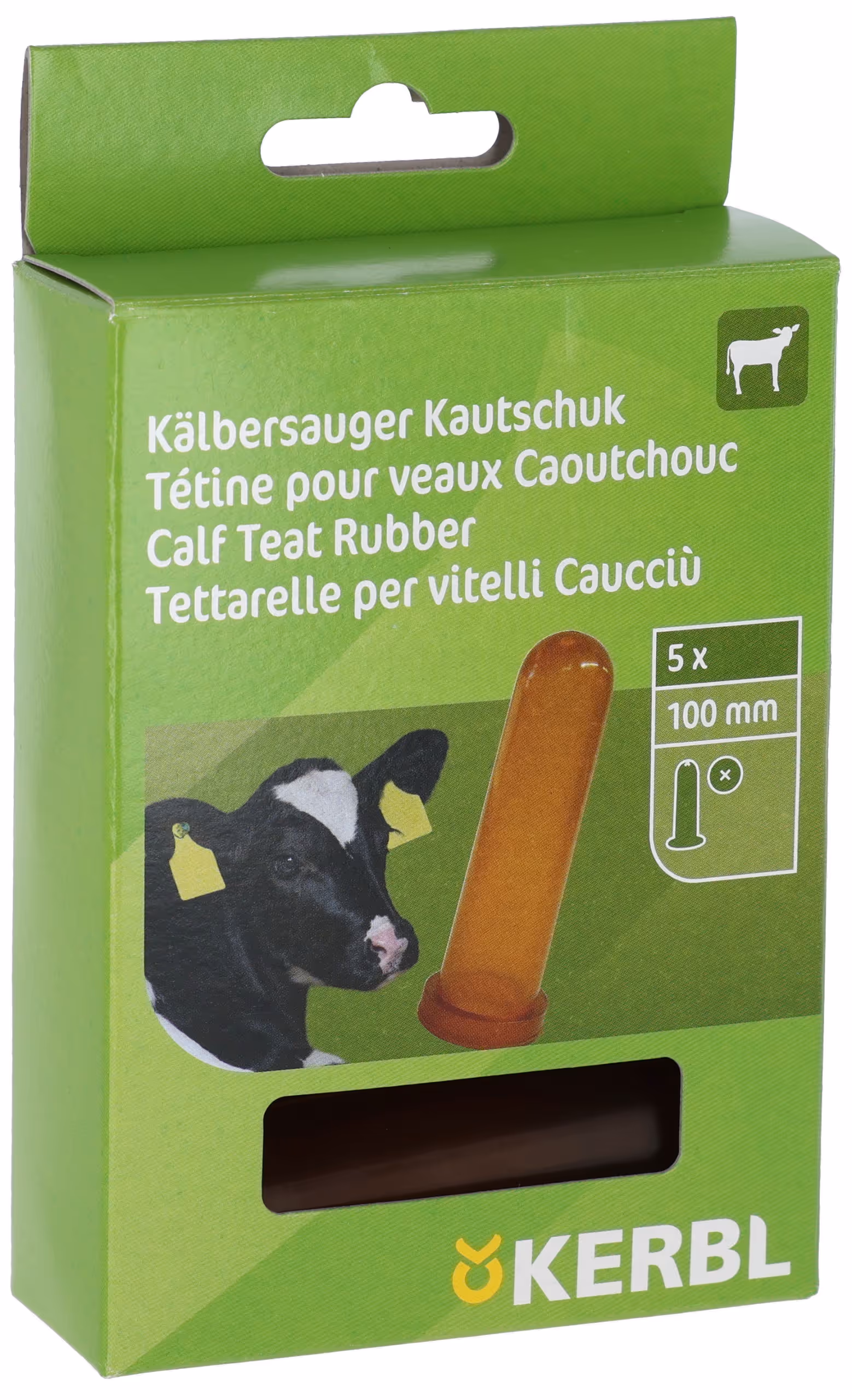 Tétine Caoutchouc veau, miel, 100mm