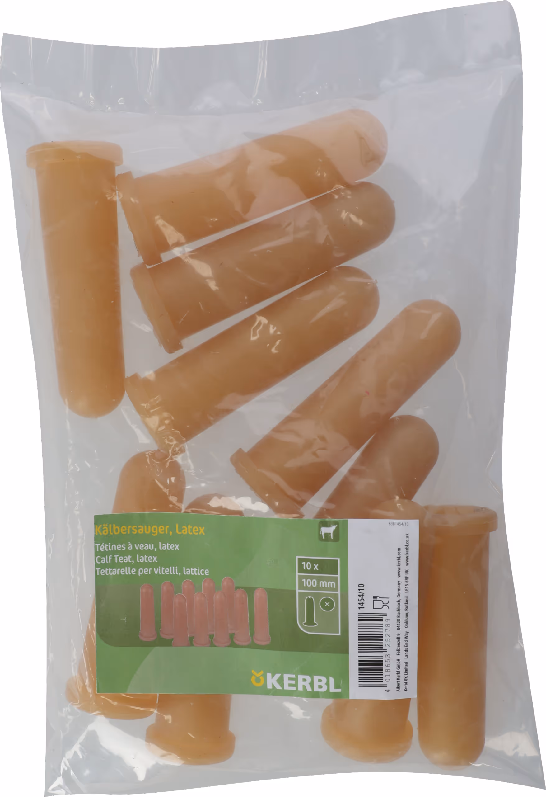 Tétine Latex veau, beige, 100mm
