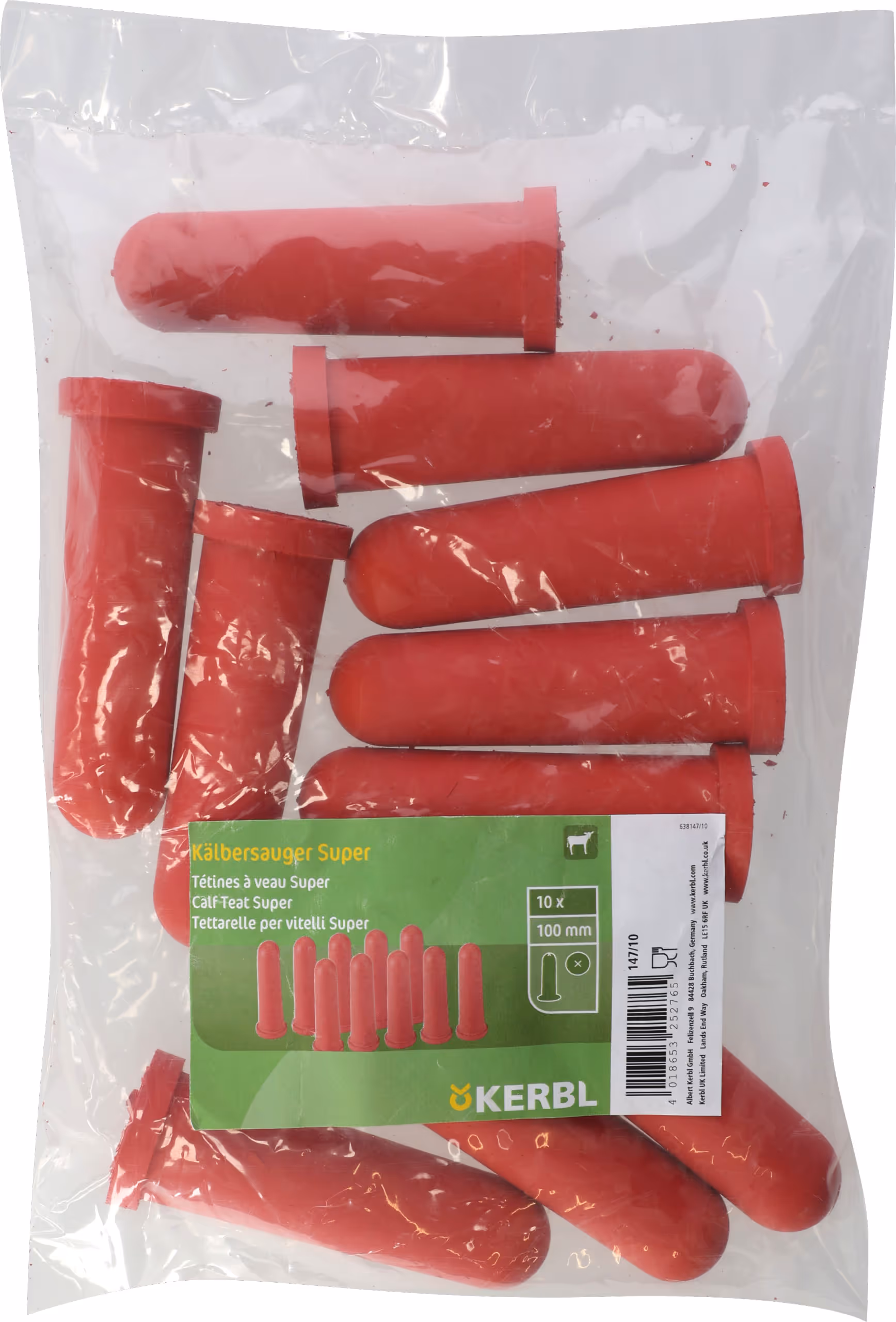 Tétine Super veau, rouge, 100mm