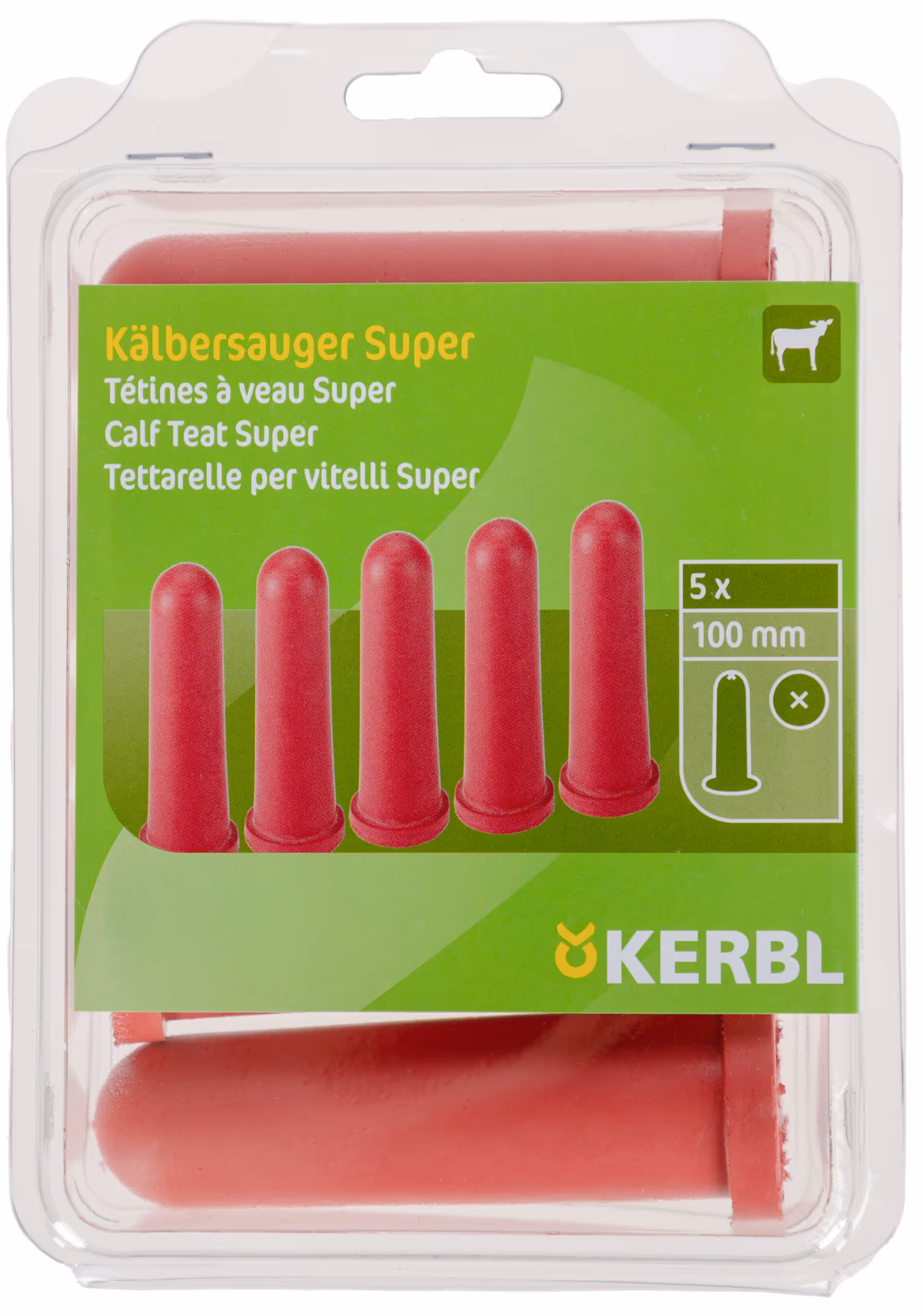 Tétine Super veau, rouge, 100mm