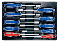 Thermoformé de 10 clés à douilles emmanchées