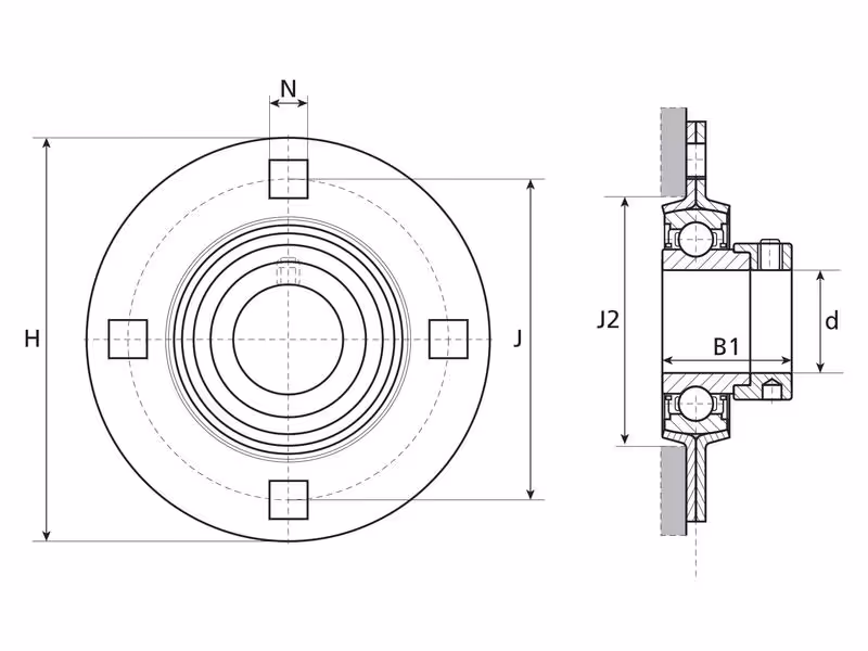 Three Bolt Flanged Unit NTN SNR