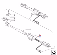Tige fileté pour chandelle M33x3 - L190 - 47125894 | Case IH