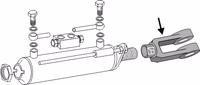 Tige fourche avec filet intérieur