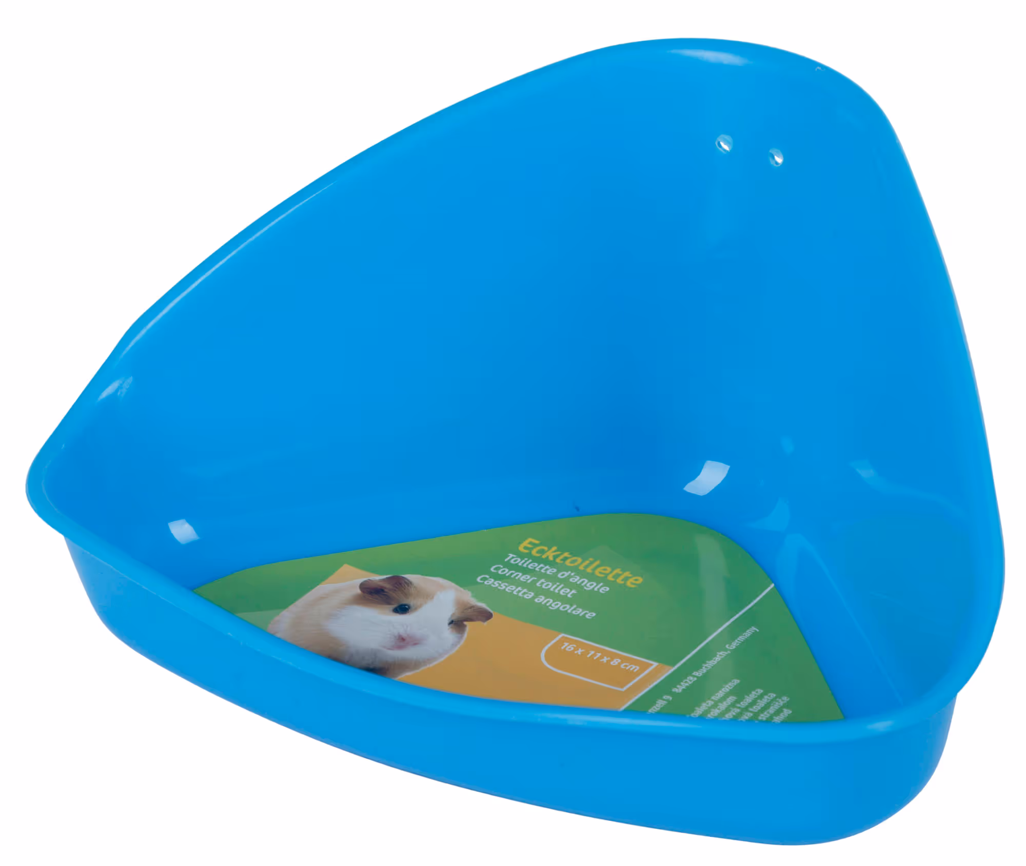 Toilettes d'angle cage petit rongeur, 16X11X8cm
