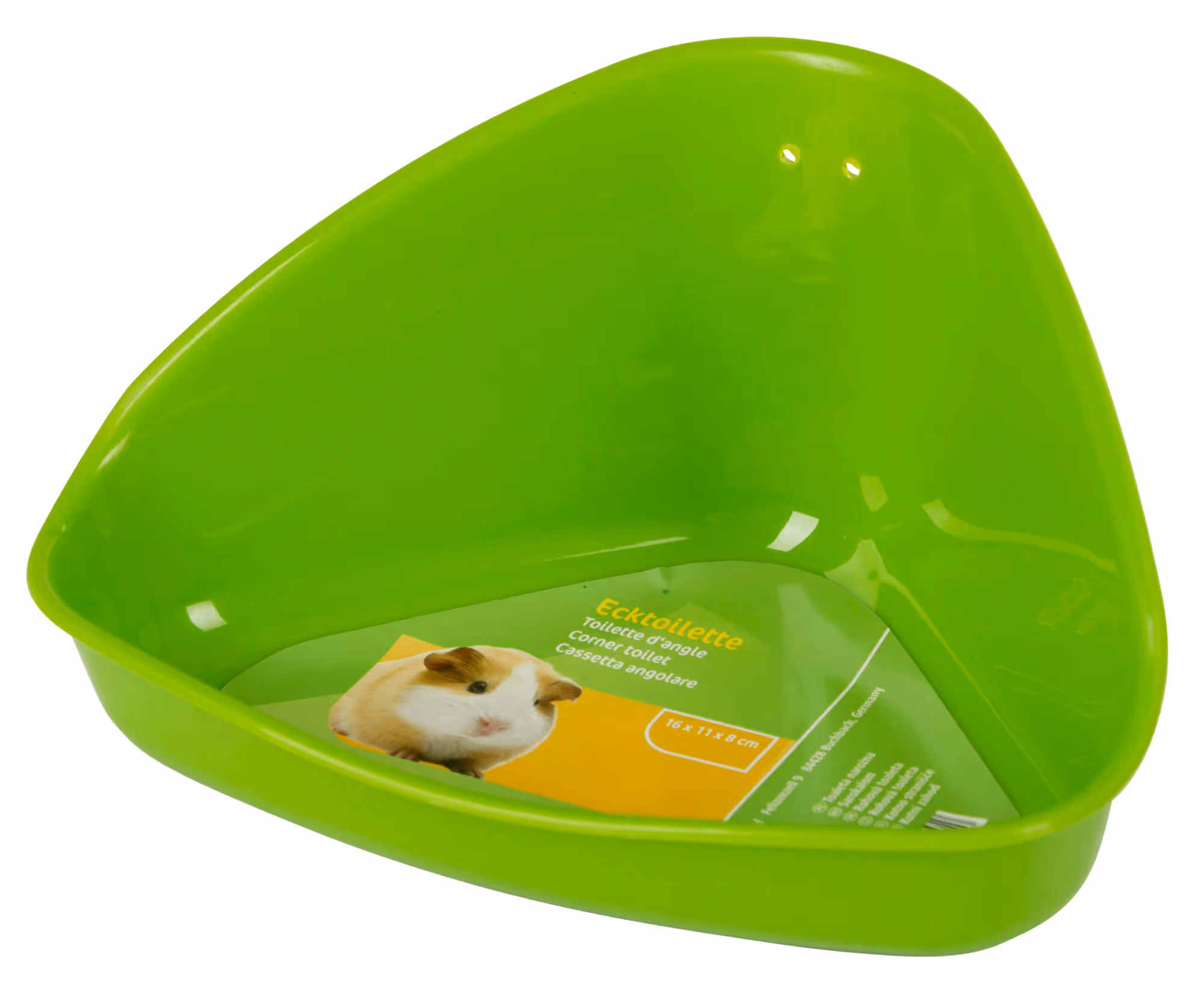 Toilettes d'angle cage petit rongeur, 16X11X8cm