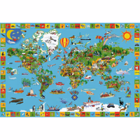 Puzzle carte du monde Schmidt 56118 200 pièces