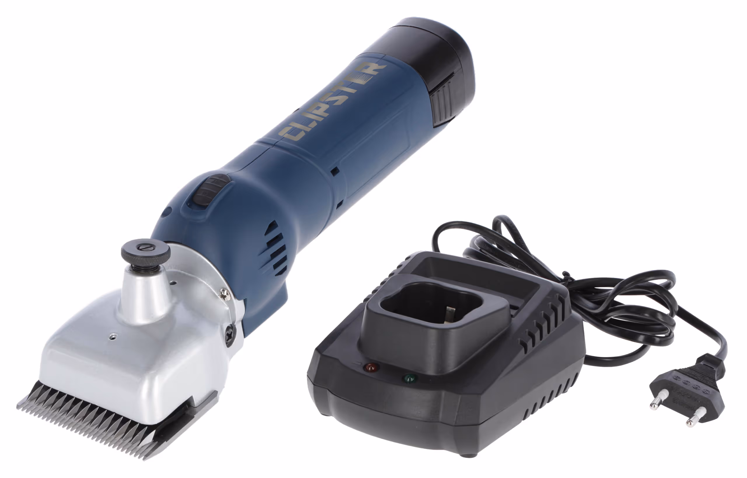 Tondeuse Clipster FarmClipper bleu, 2 batteries, 31/15 dents