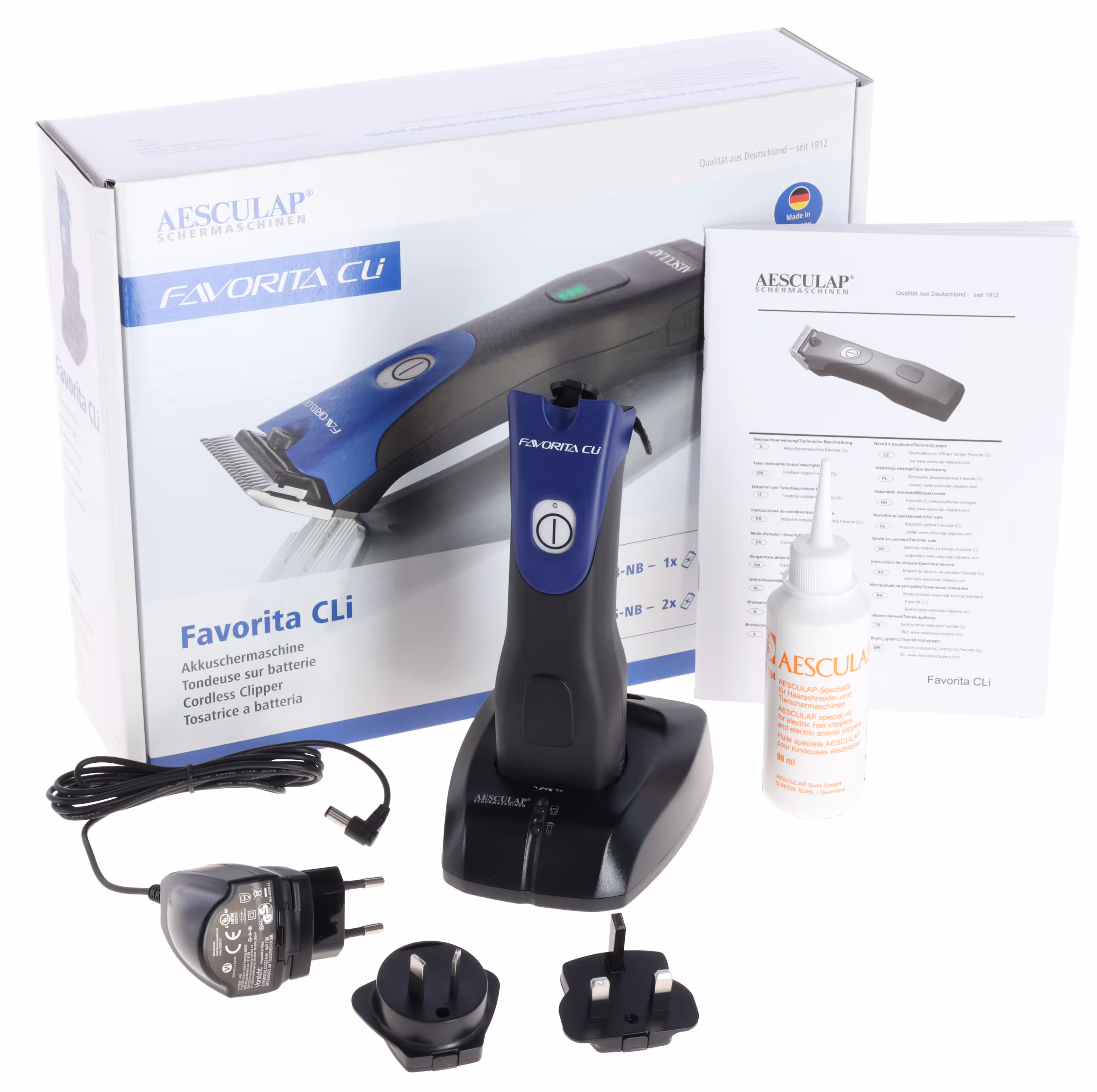 Tondeuse Favorita Cli bleu, 1 batterie