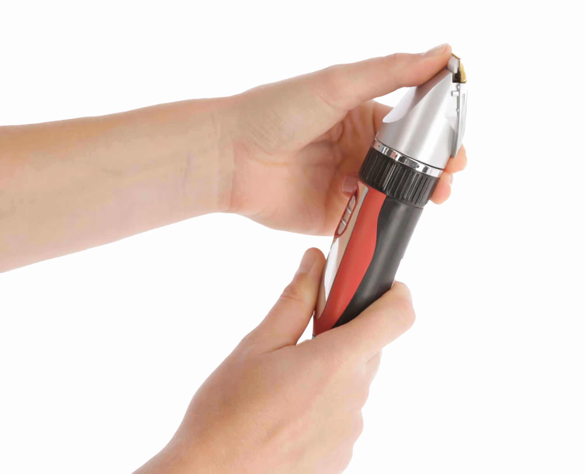Tondeuse Sonic rouge/noir, sur batterie