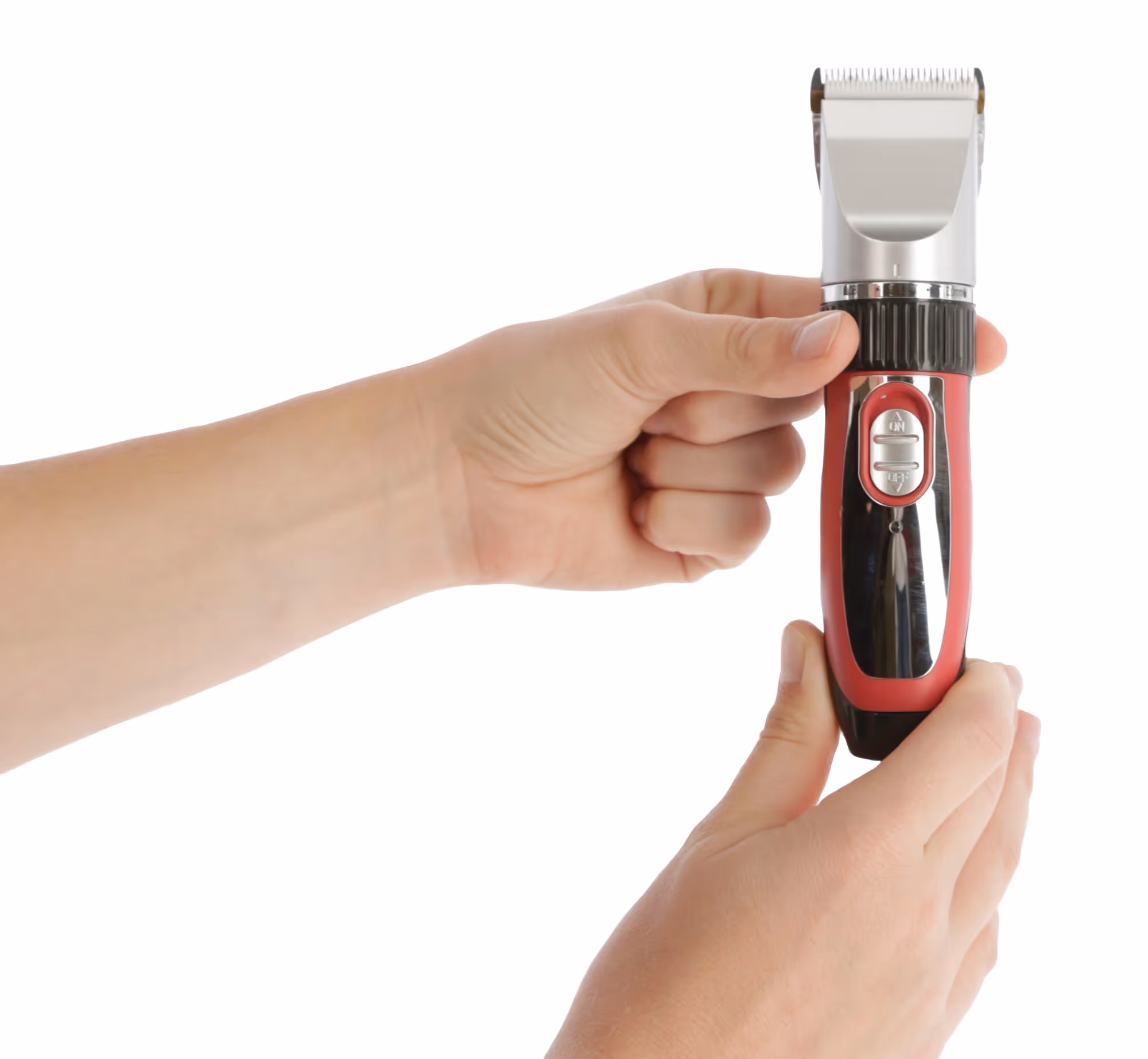 Tondeuse Sonic rouge/noir, sur batterie