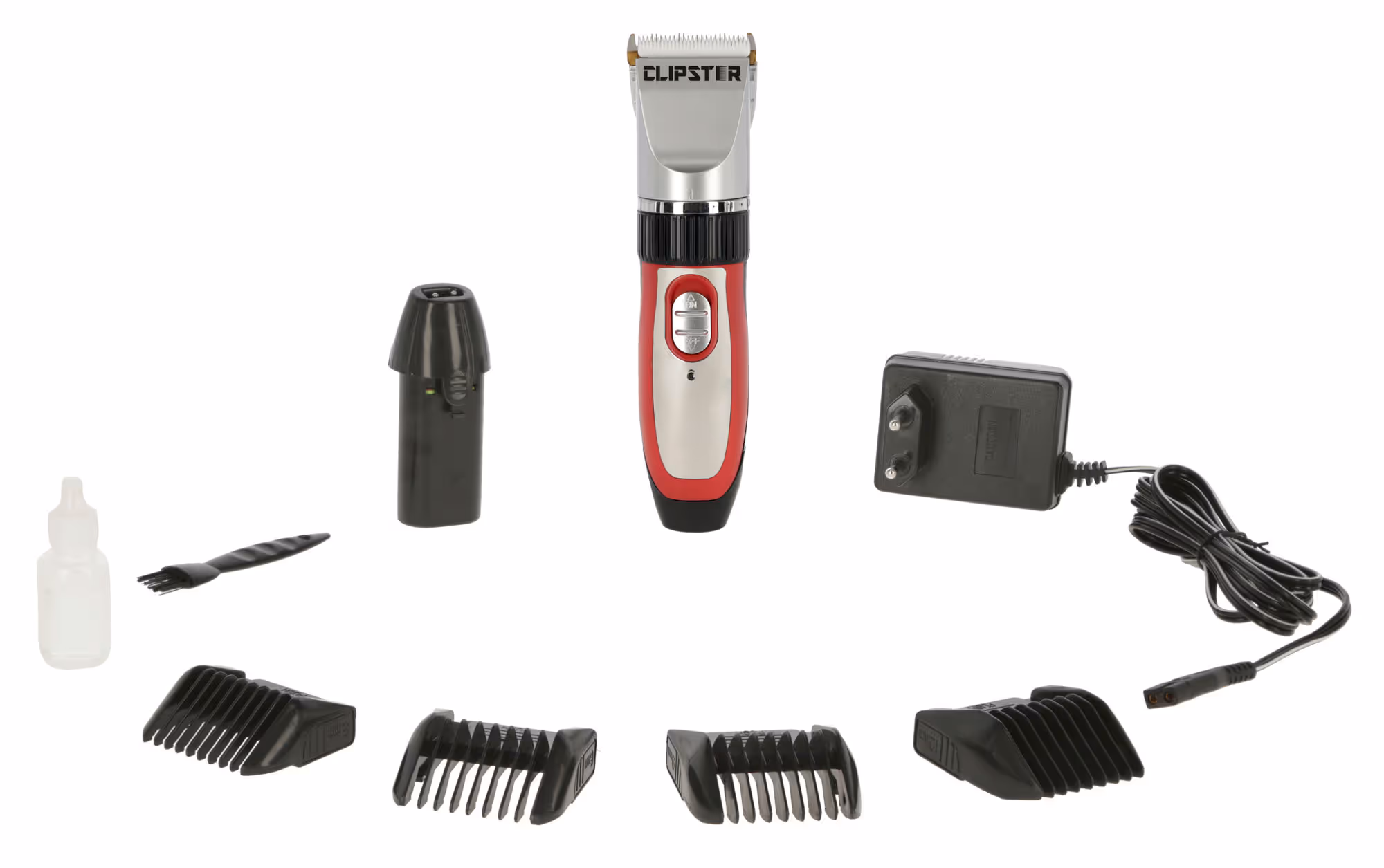 Tondeuse Sonic rouge/noir, sur batterie