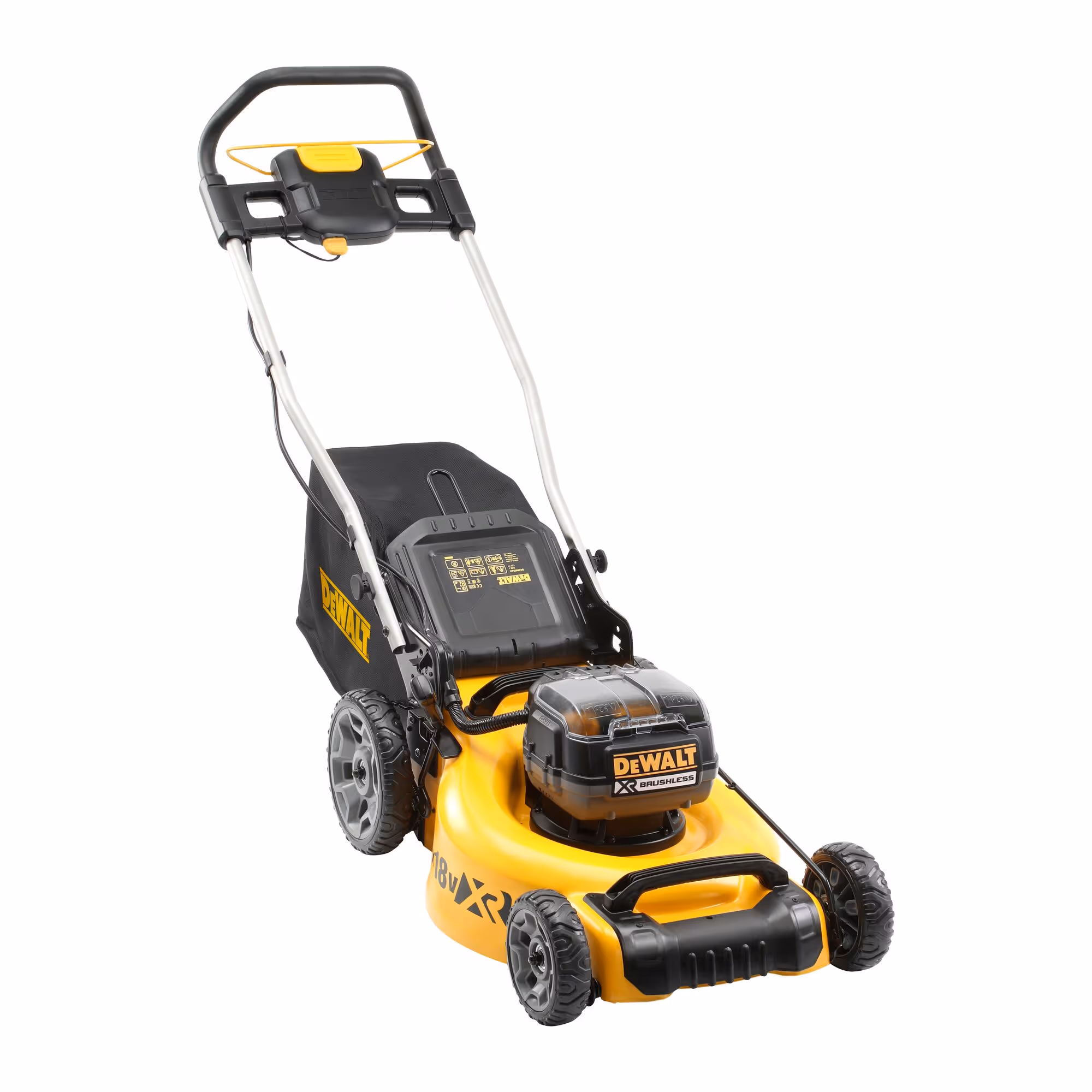 Tondeuse XR 2 X 18 V 5 Ah Li-Ion Brushless - largeur de coupe (cm) : 48 / carter en acier (cm) : 51 / hauteur de coupe : 5 / capacité de collecte (L) : 55 - 2 batteries, chargeur