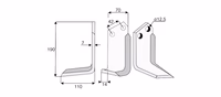TORTELLA | Lame de fraise gauche 70x7-190 t12.5