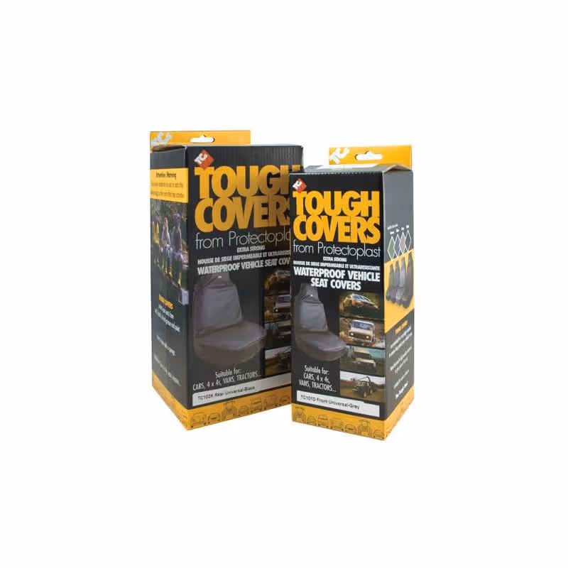 Tough Covers Housse de siège double ajustable pour fourgon noir