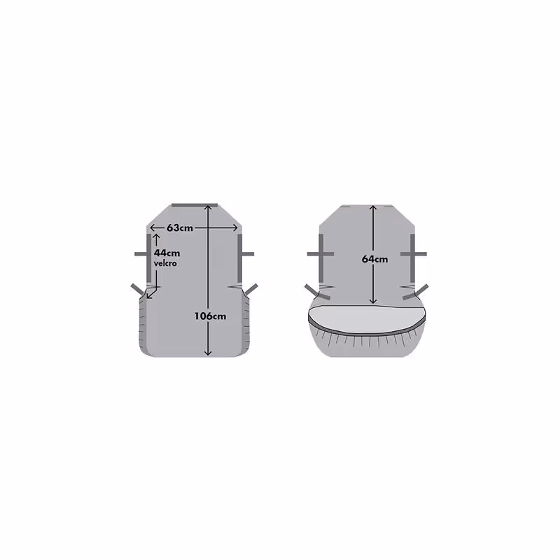 Tough Covers Housse de siège tracteur noir taille S